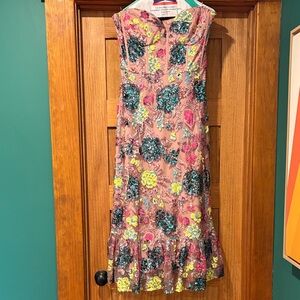 Anthropologie Multicolor Floral Midi Dress